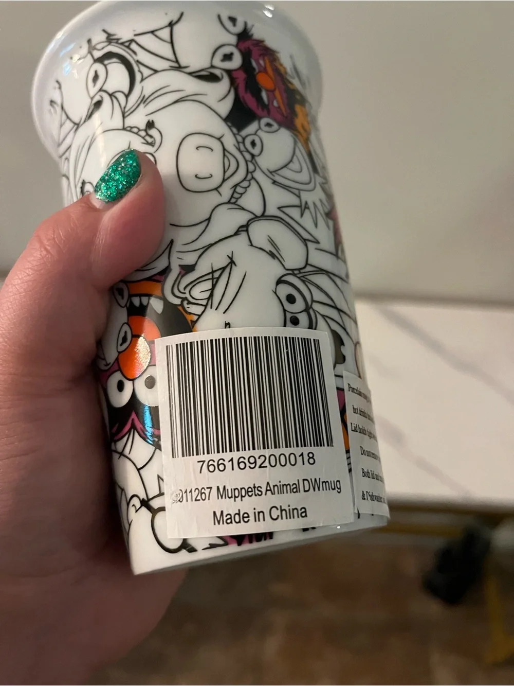 Disney Muppets Double Walled Porcelin Cup Tumbler No Lid Jim Henson